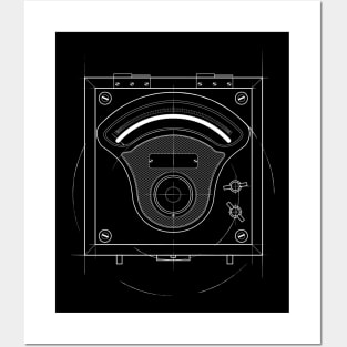 GE Vintage Ammeter / Voltage Meter - Steampunk Posters and Art